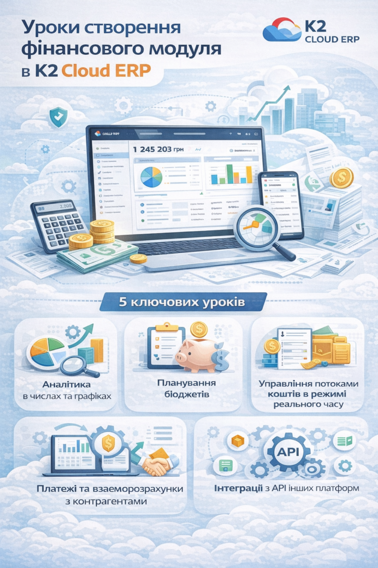 Фінансовий модуль K2 ERP: уроки, які не вчать у BAS за три дні