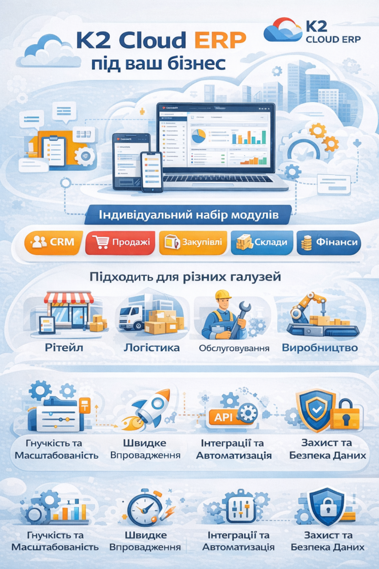 K2 ERP під ваш бізнес: не «типове рішення 2008», а ваш процес