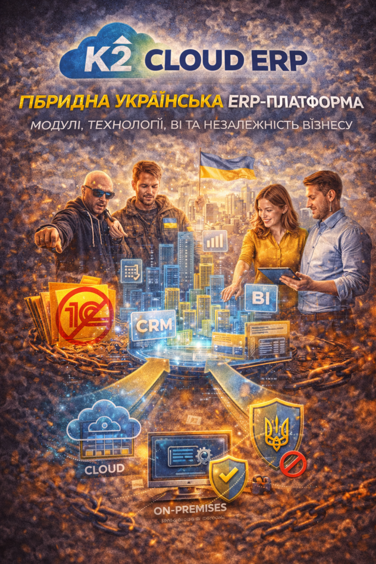 K2 ERP — гібридна українська платформа: модулі, телефонія, ваш масштаб