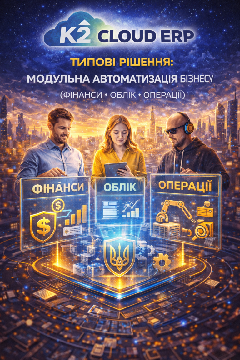 Типові рішення K2 ERP: модульна автоматизація без марафону Excel