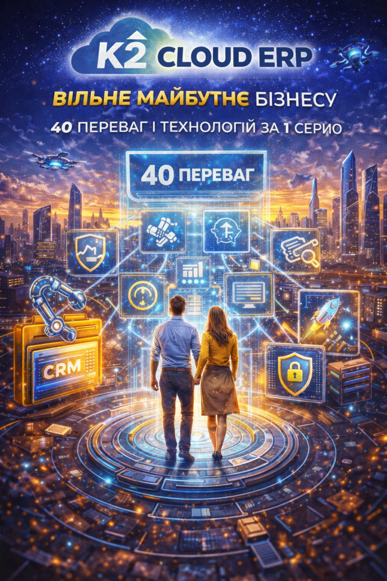 K2 ERP — вільне майбутнє: 40 переваг без «типового звіту з коробки»