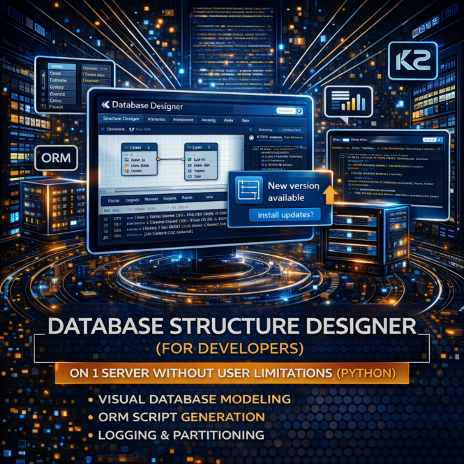 Конструктор БД K2 ERP — для розробників, які люблять порядок 1 Конструктор бази даних