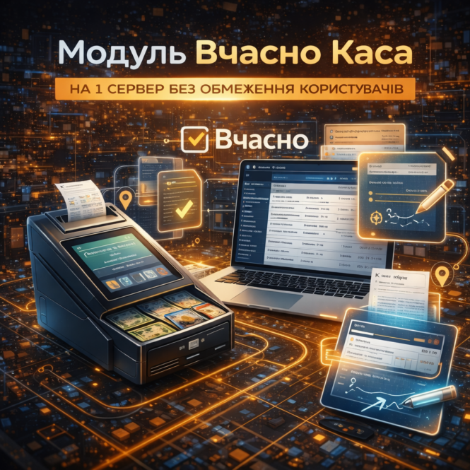 Вчасно Каса K2 ERP: каса + е-документи в одному русі 1 Вчасно Каса