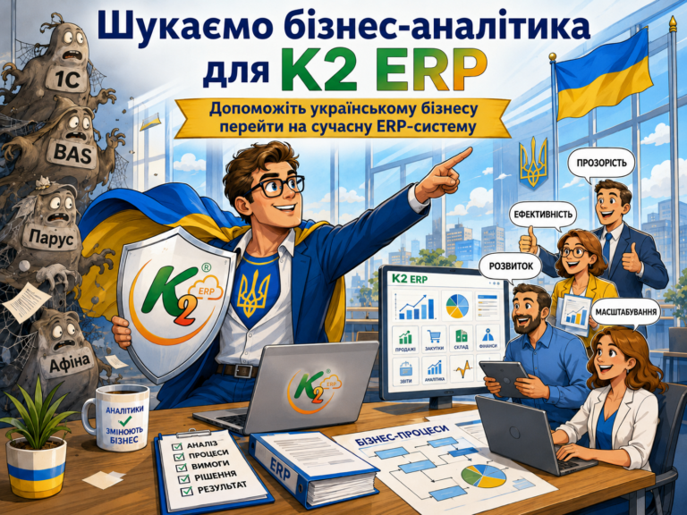 Вакансія BA/K2 ERP: перетворюйте Excel-хаос на процеси