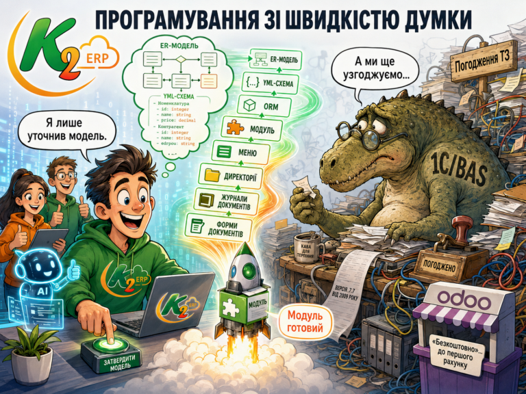 Програмування зі швидкістю думки: YML, ШІ і архітектура K2 ERP
