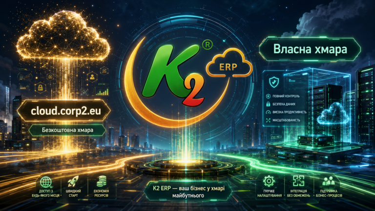 cloud.corp2.eu чи своя хмара K2 ERP: що обрати бізнесу